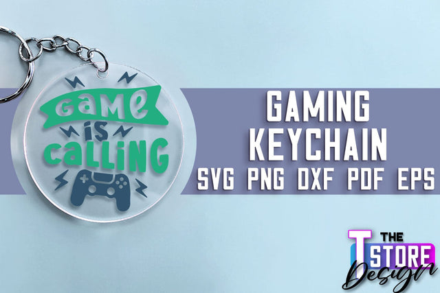 Gaming Keychain SVG Design | Gamer Quotes SVG | Funny Sayings SVG SVG The T Store Design 