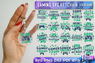 Gaming Keychain SVG Design | Gamer Quotes SVG | Funny Sayings SVG SVG The T Store Design 