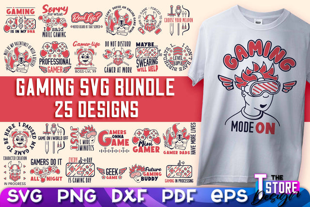 Gaming SVG Design | Gamer Quotes SVG | Funny Sayings SVG v.1 SVG The T Store Design 