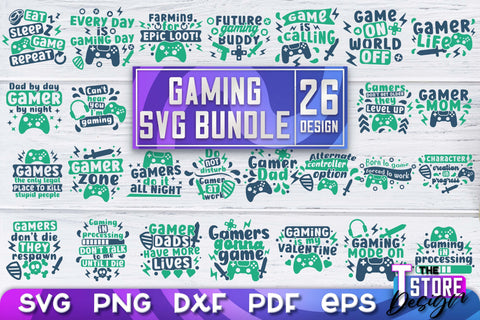 Gaming SVG Design | Gamer Quotes SVG | Funny Sayings SVG v.1 SVG The T Store Design 