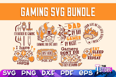 Gaming SVG Design | Gamer Quotes SVG | Funny Sayings SVG v.2 SVG The T Store Design 