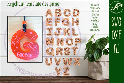 Gaming theme tag letter designs keychain DIGITAL SVG SVG APInspireddesigns 