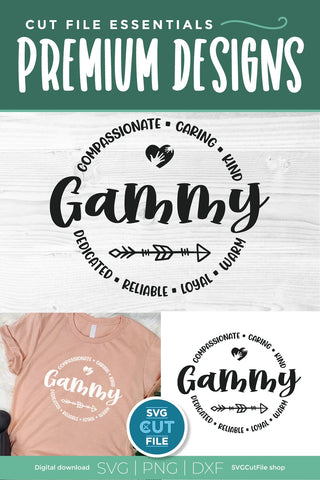 Gammy svg, Gammy heart svg, grandma Gammy svg circle SVG SVG Cut File 