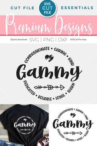Gammy svg, Gammy heart svg, grandma Gammy svg circle SVG SVG Cut File 