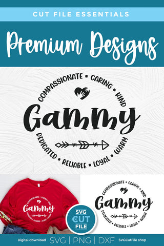 Gammy svg, Gammy heart svg, grandma Gammy svg circle SVG SVG Cut File 
