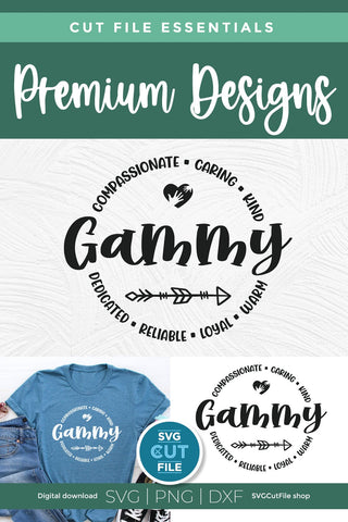 Gammy svg, Gammy heart svg, grandma Gammy svg circle SVG SVG Cut File 