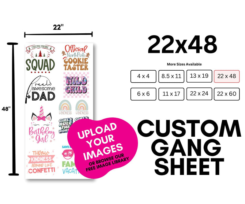 Gang Sheet Builder 22x48 Physical So Fontsy T-Shirt Iron-On Transfer Shop