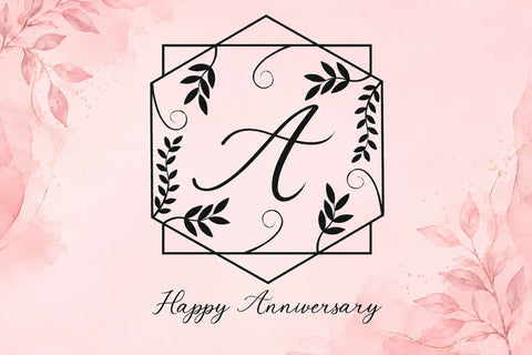 Ganisya Floral Monogram Font Prasetya Letter 