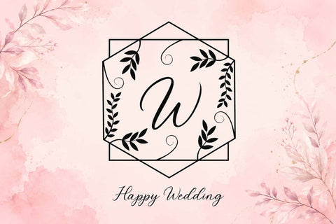 Ganisya Floral Monogram Font Prasetya Letter 