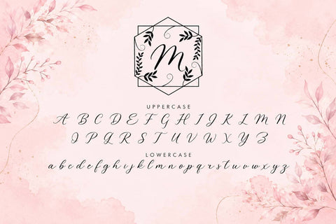 Ganisya Floral Monogram Font Prasetya Letter 