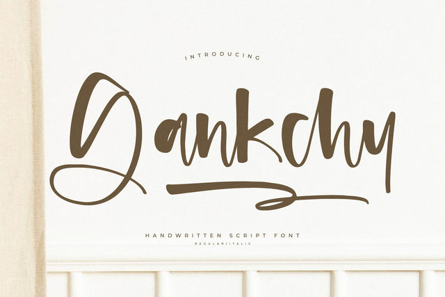 Gankchy - Handwritten Script Font Font Letterena Studios 