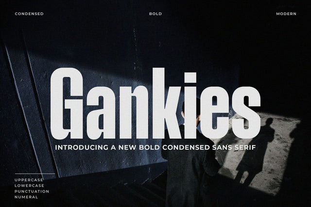 Gankies - Bold Condensed Sans Serif Font studioalmeera 