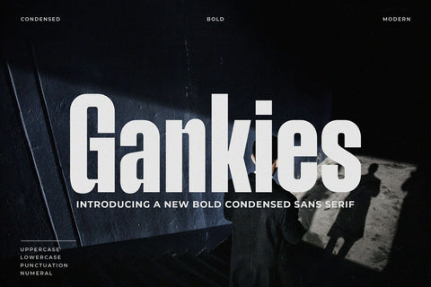 Gankies - Bold Condensed Sans Serif Font studioalmeera 