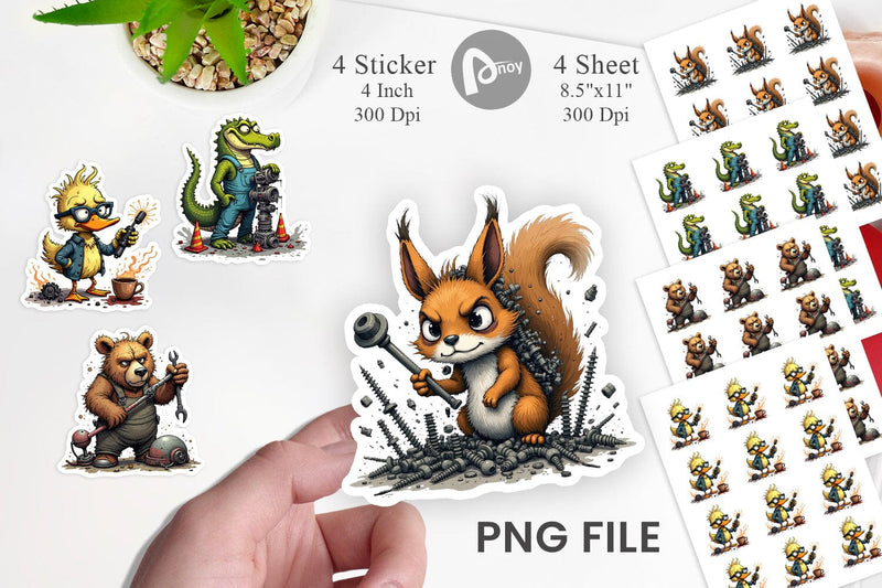 Garage Chaos Critter Sticker Sublimation artnoy 