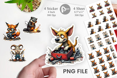 Garage Chaos Critter Sticker Sublimation artnoy 