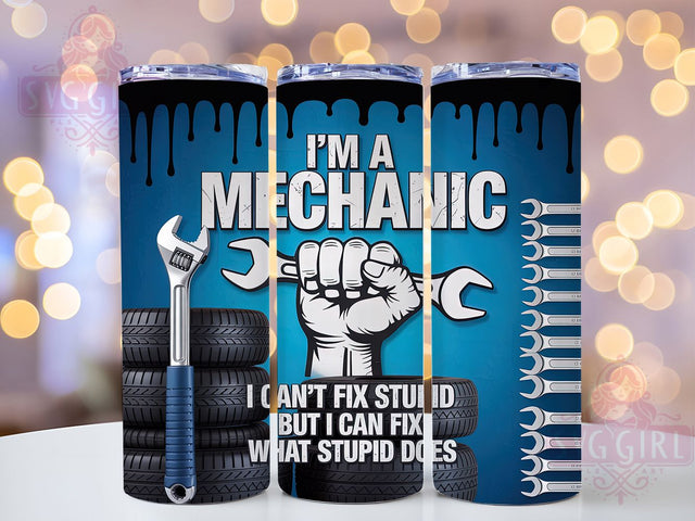 Garage Life Funny Mechanic Tumbler, Funny Mechanic Tumbler, Car Repair Present, Garage Gift Design, Automotive Tool Gift, Workshop Drinkware, Sublimation Template Sublimation SvggirlplusArt 