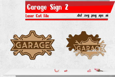 Garage Sign 2 - Vintage Sign Laser Cut Files SVG zafrans studio 