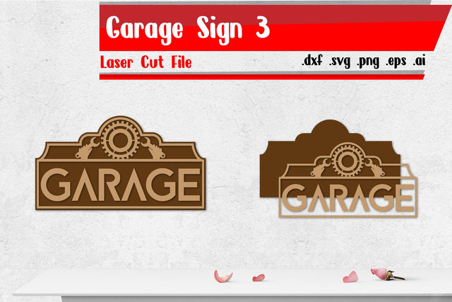 Garage Sign 3 - Vintage Sign Laser Cut Files SVG zafrans studio 