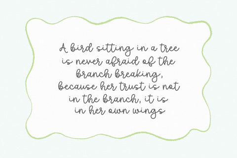 Garden Bird - Cute Handwritten Font Font KA Designs 