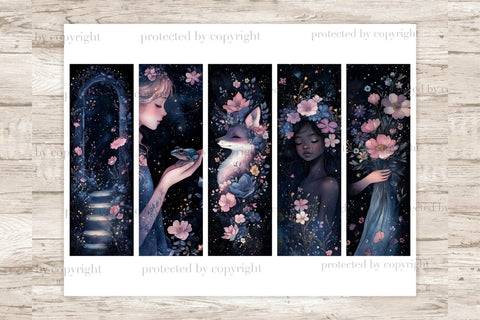Garden Bookmark | Fantasy Printable Bundle SVG GlamArtZhanna 