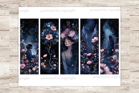Garden Bookmark | Fantasy Printable Bundle SVG GlamArtZhanna 