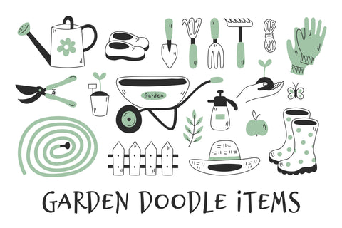 Garden Doodle Items Sublimation Rin Green 