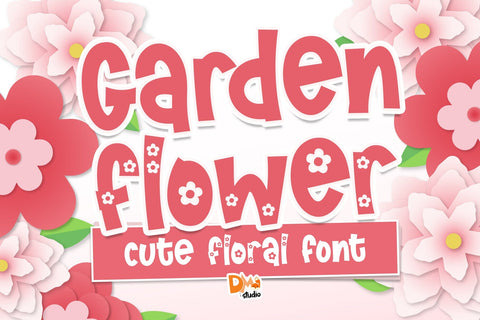 Garden Flower Font Font Dm Letter Studio 