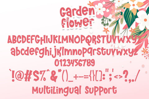 Garden Flower Font Font Dm Letter Studio 