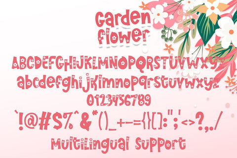 Garden Flower Font Font Dm Letter Studio 