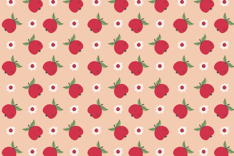 Garden Fruits Seamless Patterns & Digital Papers Digital Pattern Rin Green 
