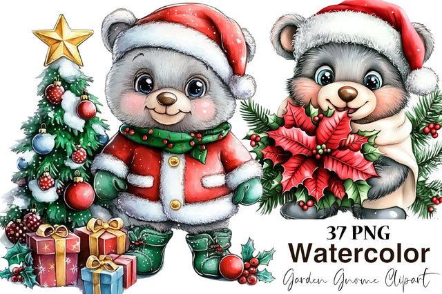 Garden Gnome Clipart Bundle Sublimation SVGArt 
