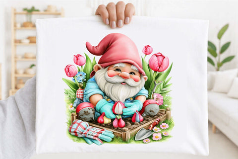 Garden Gnome Clipart PNG Bundle Sublimation SVGArt 