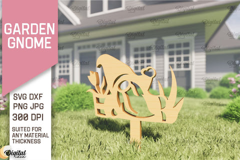 Garden Gnomes Laser Cut Bundle. Garden Stakes SVG SVG Evgenyia Guschina 