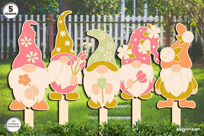 Garden Gnomes Laser Cut Bundle SVG SvgOcean 