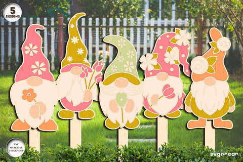 Garden Gnomes Laser Cut Bundle SVG SvgOcean 