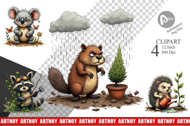Garden Grumps Clipart Sublimation artnoy 