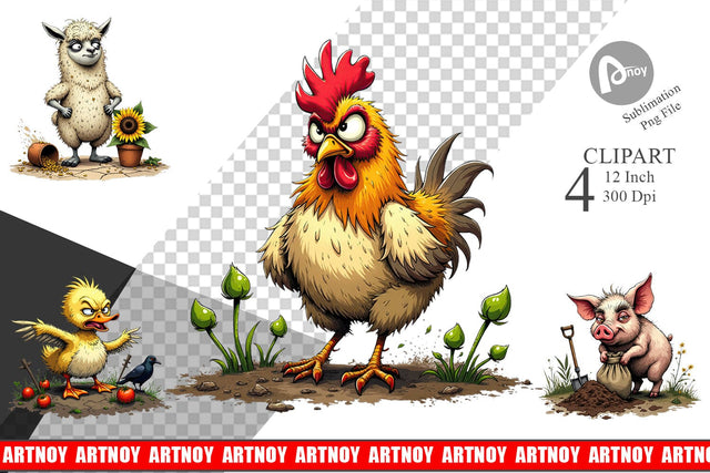 Garden Grumps Clipart Sublimation artnoy 