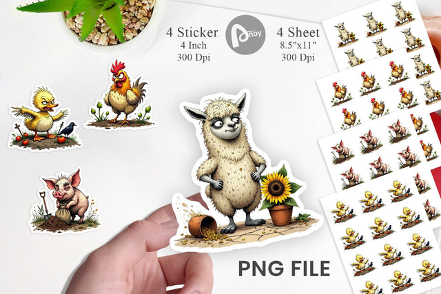 Garden Grumps Sticker Sublimation artnoy 