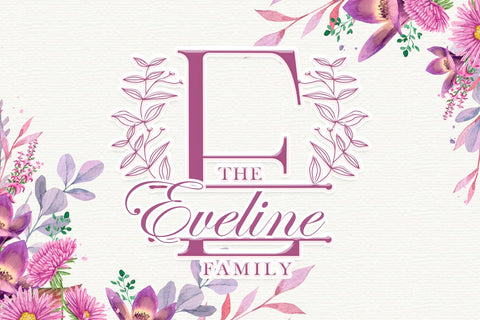 Garden Leaves Line Monogram Font Dm Letter Studio 