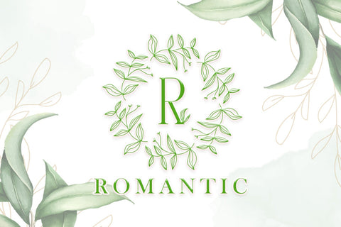 Garden Leaves Monogram Font Dm Letter Studio 