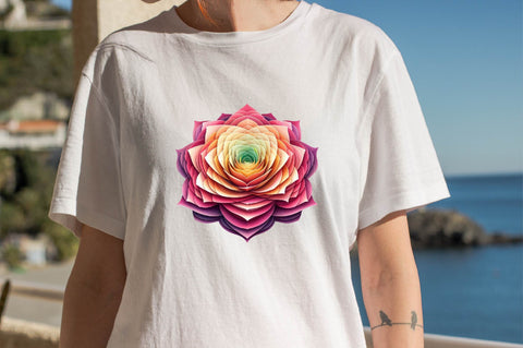 Garden Rose Paper Flower Sublimation Clipart Bundle Sublimation SVGArt 