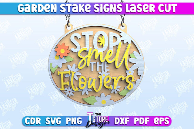 Garden Signboard | Plant Stakes | Plant Marker | Lawn Stake | CNC File SVG The T Store Design 