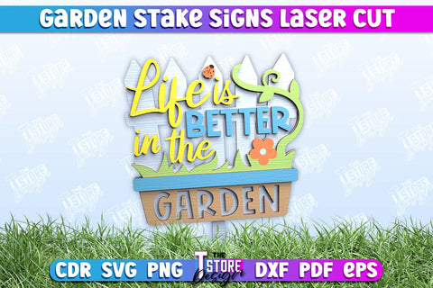 Garden Stake Sign Bundle | Plant Stakes | Plant Marker | Lawn Stake | CNC File SVG The T Store Design 