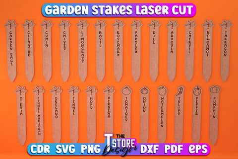 Garden Stake Sign Bundle | Plant Stakes | Plant Marker | Lawn Stake | CNC File v.1 SVG The T Store Design 