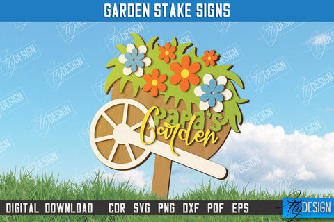 Garden Stake Sign | Plant Stakes | Plant Marker | Lawn Stake | CNC File SVG Fly Design 