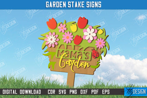 Garden Stake Sign | Plant Stakes | Plant Marker | Lawn Stake | CNC File SVG Fly Design 
