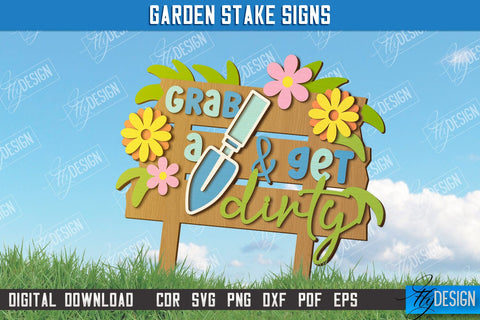 Garden Stake Sign | Plant Stakes | Plant Marker | Lawn Stake | CNC File SVG Fly Design 