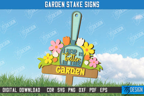 Garden Stake Sign | Plant Stakes | Plant Marker | Lawn Stake | CNC File SVG Fly Design 