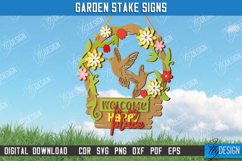 Garden Stake Sign | Plant Stakes | Plant Marker | Lawn Stake | CNC File SVG Fly Design 