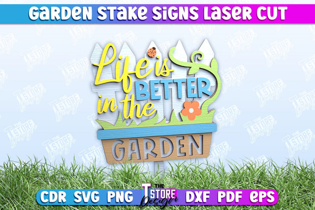 Garden Stake Sign | Plant Stakes | Plant Marker | Lawn Stake | CNC File SVG The T Store Design 